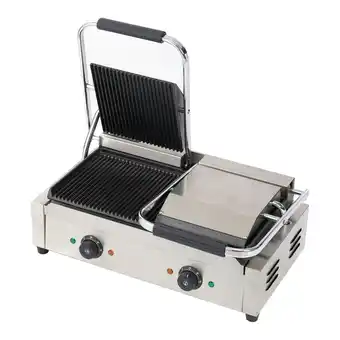 Tesco Living and Home 3.6KW Double Commercial Sandwich Press Grill offer