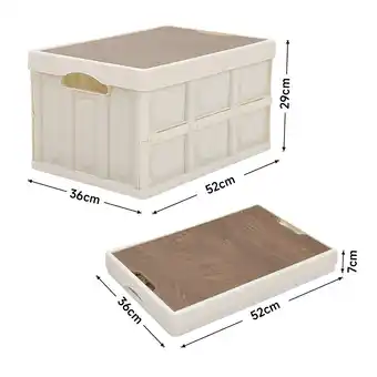 Tesco Living and Home Foldable Storage Box - Off-White 55L offer