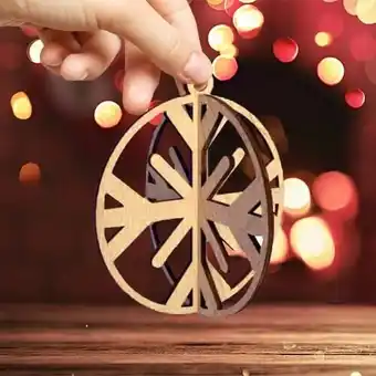 Tesco Snowflake 3D Round Hanging Christmas Ornament Decoration offer