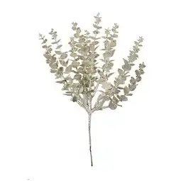 Tesco Champagne Gold Glitter Eucalyptus Bush Christmas Bouquet Decoration 35cm offer