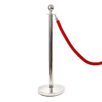 Tesco 1 Prestige Chrome Pole With 1 Red Velvet Rope offer