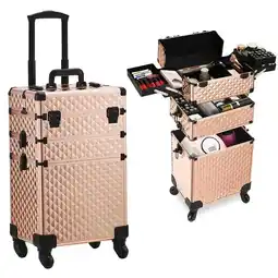 Tesco Living and Home 3 in 1 Portable Cosmetic Makeup Train Case N/A offer