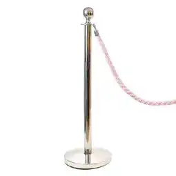 Tesco 1 Prestige Chrome Pole With 1 Pink Braided Rope offer