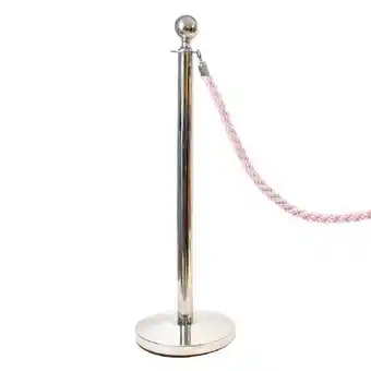 Tesco 1 Prestige Chrome Pole With 1 Pink Braided Rope offer