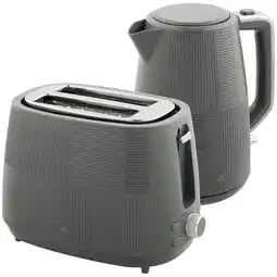 Tesco HOMCOM 1.7L Fast Boil Electric Kettle and 2 Slice Water Toaster Grey offer