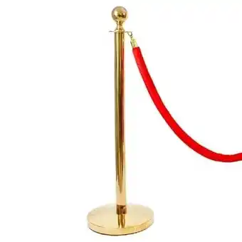 Tesco 1 Prestige Brass Pole With 1 Red Velvet Rope offer