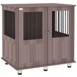 Tesco PawHut Dog Crate Kennel Cage for Small Medium Dog, Indoor End Table, Purple offer