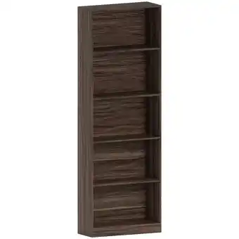 Tesco Vida Designs Cambridge 5 Tier Extra Large Bookcase Display Storage, Walnut offer