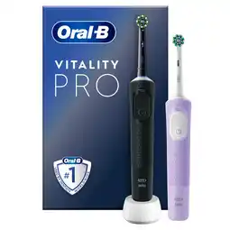 Tesco Oral-B Vitality PRO Electric Toothbrushes Twin Pack 2 Handles offer