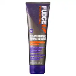 Tesco Fudge Professional Clean Blonde Damage Rewind Violet-Toning Shampoo 250ml offer