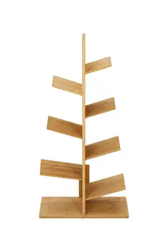 Tesco Living and Home 7-Tier Wooden Tree Bookshelf - 120 cm Brown offer