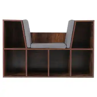 Tesco Living and Home Cozy Kids Bookcase with Reading Seat - Retro Brown Brown offer