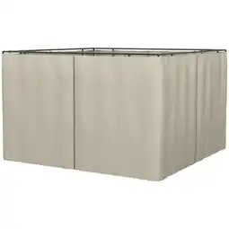 Tesco Outsunny 3m x 3m Universal Gazebo Replacement Sidewall Set Beige offer