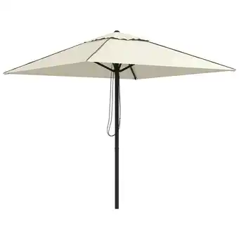 Tesco Outsunny Sun Parasol with Vent, Table Umbrella for Patio,Garden, Beige offer