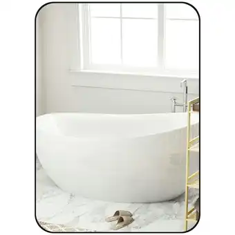 Tesco HOMCOM Rectangle Wall Mirror with Steel Frame for Bathroom Medium offer