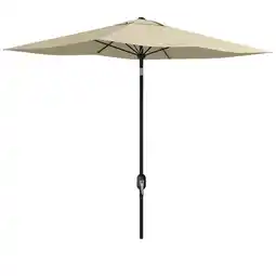 Tesco Outsunny 2 x 3(m) Garden Parasol Rectangular Market Umbrella White offer