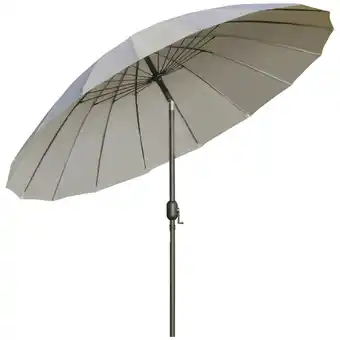 Tesco Outsunny 2.5m Round Curved Adjustable Parasol Sun Umbrella Grey offer