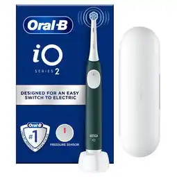 Tesco Oral-B iO Series 2 Clean & Care Green Electric Toothbrush & Travel Case offer