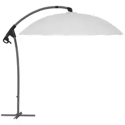 Tesco Outsunny 2.7m Cantilever Parasol with Cross Base, 16 Ribs, Grey offer