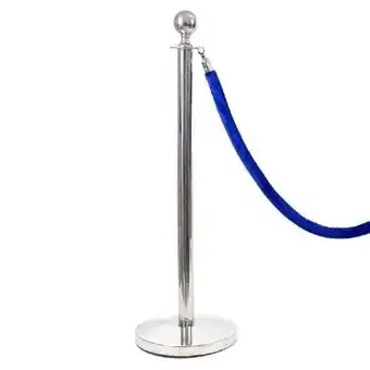 Tesco 1 Prestige Chrome Pole With 1 Blue Velvet Rope offer