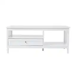 Tesco Living and Home Classic White Coffee Table with Drawer offer