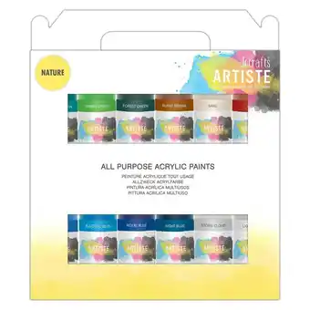 Tesco Artiste Acrylic Pack (12 Pack), Nature, 2Oz offer