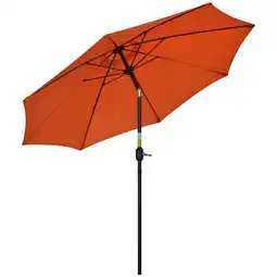 Tesco Outsunny 2.6M Patio Umbrella Outdoor Sunshade Canopy with Tilt and Crank offer