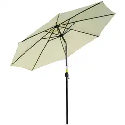 Tesco Outsunny 3(m) Patio Umbrella Sunshade Canopy with Tilt & Crank Beige offer