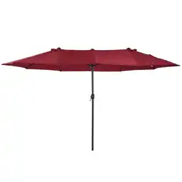 Tesco Outsunny 4.6M Garden Patio Umbrella Canopy Parasol Sun Shade witho Base offer