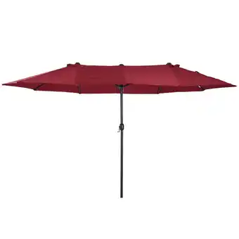 Tesco Outsunny 4.6M Garden Patio Umbrella Canopy Parasol Sun Shade witho Base offer