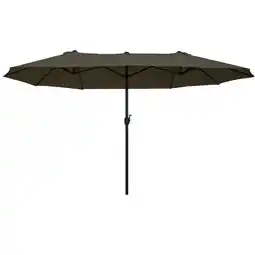 Tesco Outsunny Sun Umbrella Canopy Double-sided Crank Sun Shade Shelter 4.6M diameter offer