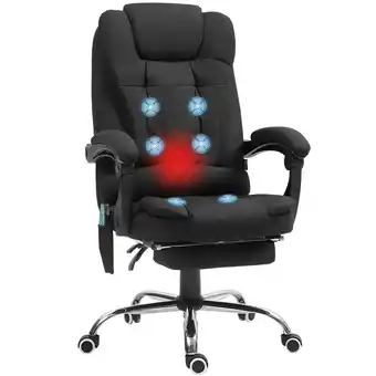 Tesco Vinsetto Ergonomic Heated 6 Points Vibration Massage Office Chair offer