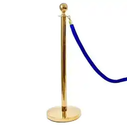 Tesco 1 Prestige Brass Pole With 1 Blue Velvet Rope offer