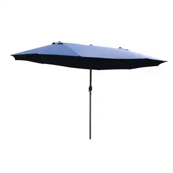 Tesco Outsunny 4.6M Garden Patio Umbrella Canopy Parasol Sun Shade witho Base offer