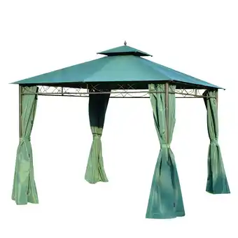 Tesco Outsunny 3m x 3m Garden Gazebo Marquee Pavilion with Sidewalls offer