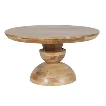 Tesco Valor Mango Wood Pedestal Round Coffee Table offer