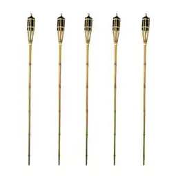 Tesco Natural Bamboo Torch 120cm - Pack of 5 offer