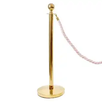 Tesco 1 Prestige Brass Pole With 1 Pink Braided Rope offer