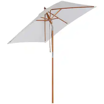 Tesco Outsunny Wooden Garden Parasol With 6 Bamboo Ribs - 2 x 1.5m offer