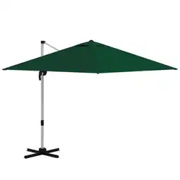 Tesco Outsunny 3 x 3(m) Cantilever Roma Parasol with Cross Base Green offer