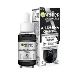 Tesco Garnier Skin Active Charcoal Anti-Blemish Serum 30Ml offer