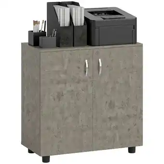 Tesco Vinsetto 2-Tier Locking Filing Cabinet Office Storage Cabinet, Grey offer