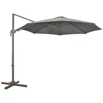 Tesco Outsunny 3(m) Cantilever Parasol 360 Rotation Roma Umbrella Grey offer