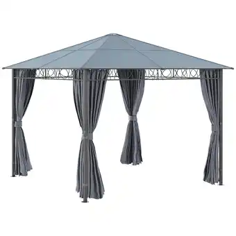 Tesco Outsunny 3m x 3m Hardtop Gazebo for Garden Party with Polycarbonate offer