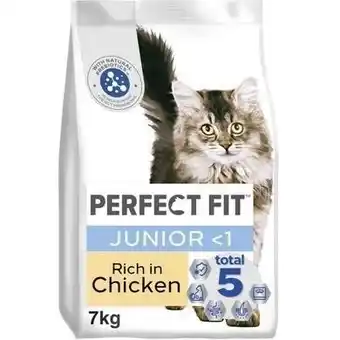 Tesco 7kg Perfect Fit Advanced Nutrition Junior Complete Dry Cat Food Chicken Biscuits offer