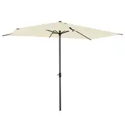 Tesco Outsunny 2.58m Aluminium Garden Parasol Sun Umbrella Canopy Beige offer