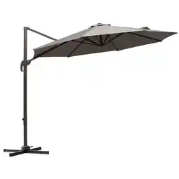 Tesco Outsunny Outdoor Market Patio Umbrella with Crank and 8 Ribs Grey offer