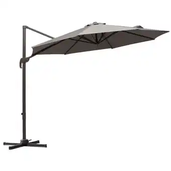 Tesco Outsunny Outdoor Market Patio Umbrella with Crank and 8 Ribs Grey offer