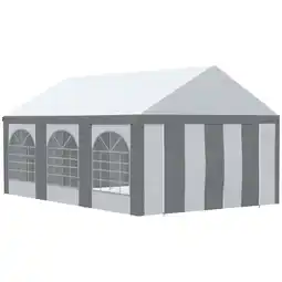 Tesco Outsunny 6m x 4m Party Canopy, Marquee Gazebo with Sides, Windows and Doors offer