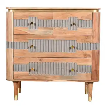 Tesco Alaina Acacia Wood 4 Drawers Chest offer